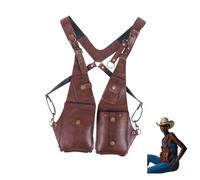 SJDHAHC Adjustable PU Leather Shoulder Holster Bag for Men Durable Multi-Purpose Harness for Cosplay, Outdoor Use, and Concealed Carry with Secure Phone & Wallet Storage