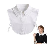 SJDOFU Fake Collar, Detachable Half Shirt Blouse, White Detachable Collar Blouse False Collars Collars for Women Goes Well with All Kinds of Pants or Skirts