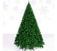 sjdoPulse 5Ft Artificial Christmas Tree,Premium Spruce Hinged Xmas Tree W Folding Metal Stand,400 Branch Tips For Lush Looking,Diameter-35Inch,Green,9.8ft(300cm)