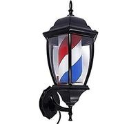 sjdoPulse Barber Pole Light Outdoor Wall Lamp Barber Shop Pole Barber Pole Led Light Hair Salon Barber Shop Hairdressing Sign Rotating Strips Barber Shop Pole
