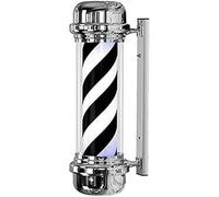 sjdoPulse Barber Pole Light Outdoor Wall Lamp Led Barbers Pole Illuminating Rotating Salon Shop Sign Stripes Large Not Regular Bulbs Barber Traditional Decor Barber Shop Pole Lamp 80cm