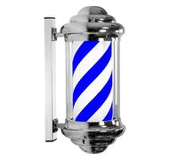 sjdoPulse Barber Pole Rotating LED Strips Light Hair Salon Sign Light 50Cm/19.7Inch Classic Barber Shop Sign Light Outdoor Waterproof Wall Mounted Light Poles