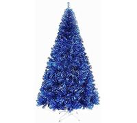 sjdoPulse Christmas Tree Holiday Decoration Premium Spruce Hinged Xmas Tree Christmas Tree With Eco-Friendly Pet Foldable Metal Stand For Indoor Holiday Decoration For Home Office,6ft(180cm)
