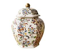 sjdoPulse Decorative Jar Ginger Jar Vase Decor Ceramic Ginger Jar With Lid Temple Jar With Lids Storage Jar Vintage Porcelain Jars For Flower Vases Ginger Jars Storage Jar