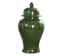 sjdoPulse Decorative Jar Ginger Jar Vase Decor Green Ceramic Ginger Jar With Lid Traditional Chinese Decorative Porcelain Jars Temple Jar With Lids Ginger Jars Storage Jar