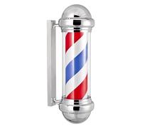 sjdoPulse LED Barber Pole Waterproof Barber Pole Beauty Salon Logo Turn Lamp Semi-Circular Wall Lamp Hair Salon Rotating Light Box Energy-Saving Waterproof