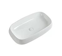 sjdoPulse Vessel Sink Vessel Vanity Sink 28.3"X16.5" Rectangular Ceramic Vessel Sink White Bathroom Vessel Sinks with Pop Up Drain Bathroom Sink Ceramic Small Sink Bowl