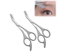 sjfscqr Stainless Steel Eyebrow Trimmer Scissors with Comb,Professional EyebrowTrimmer Scissors,Eyebrow Trimming Scissors Beauty Tool for Women Men