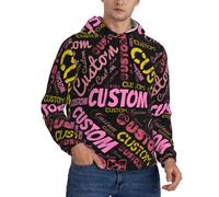 SJHAZSL Personalised Sweatshirt, Custom Hooded Sweatshirt Long Sleeves Pullover with Pockets, Design Your Own Hoodies with Text Picture Logo Front and Back For Kids Men Women Halloween Style2