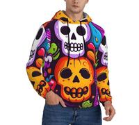 SJHAZSL Personalised Sweatshirt, Custom Hooded Sweatshirt Long Sleeves Pullover with Pockets, Design Your Own Hoodies with Text Picture Logo Front and Back For Kids Men Women Halloween Style3