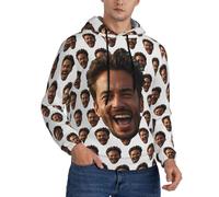 SJHAZSL Personalised Sweatshirt, Custom Hooded Sweatshirt Long Sleeves Pullover with Pockets, Design Your Own Hoodies with Text Picture Logo Front and Back For Kids Men Women Halloween Style7