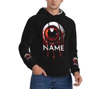 SJHAZSL Personalised Sweatshirt, Custom Hooded Sweatshirt Long Sleeves Pullover with Pockets, Design Your Own Hoodies with Text Picture Logo Front and Back For Kids Men Women Halloween Style11