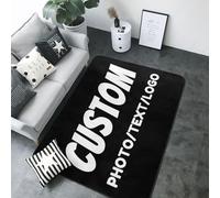 SJHAZSL Personalized Area Rugs, Flannel Home Decor Rugs Customize Your Own Picture and Print Text Floor Mats, for Living Room, Bedroom, Dining Room, Office, Kitchen, Entryway 24×16in/60×40cm