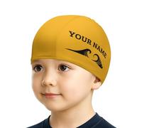 SJHAZSL Personalized Swimming Cap Kids, Stretchy Swimming Hat with Name or Text, Personalized Comfortable Anti Slip Swim Cap For Boys Girls Youths Beach Swiming Pool