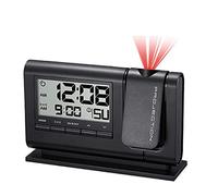 SJHDHDA Alarm Clock Projector Ceiling, Projection Night Alarm HD Backlight Snooze Dual Alarm Clocks Battery/Adapter Table Clock Learned extensively