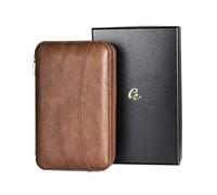 SJHDHDA Cigar Boxs,Humidors Barware Four Cigar Holster Leather Portable Cigar Bag Portable Cigar Multifunctional Cigar Mellow Bag Zipper Type/Brown/20 x 13 x 8Cm Learned extensively