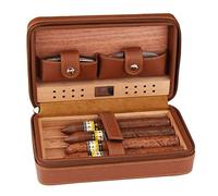 SJHDHDA Cigar Boxs, Humidors, Cigar Humidor, Cigar Case, Portable Leather Cigar Humidor with Humidifier Learned extensively