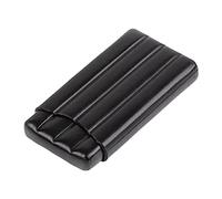 SJHDHDA Cigar Boxs, Humidors, Leather Cigar Box Short Humidors Handmade Cigars Case Holds 4 Cigars Cigar Humidor Simple Cigar Humidor Box Learned extensively