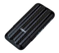 SJHDHDA Cigar Boxs,Humidors,Portable Cigar Case Humidor,3-Finger Travel Cigar Tube,Carbon Fiber Cigar Holder,Cigar Gift Set for Man/Black/15X7X3Cm Learned extensively