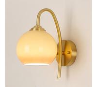 SJHDHDA Copper Wall Sconce Nordic Wall Mount Light Fixture with Gradient Glass Shade, Modern Brass Wall Lamps Hardwired Sconces Wall Lighting for Living Room Bedroom Kitchen Sink Learned extensively