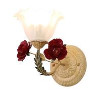 SJHDHDA Flower Glass Wall Lamp Rustic Wall Sconce French Pastoral Style Wall Light Fixture, Rustic Sconces Wall Lighting Indoor Hardwired Wall Lamps for Living Room Restaurant Learned extensively