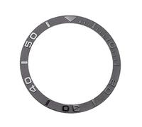 SJHDUNBW EUR Ceramic Bezel Insert 38mm, Waterproof Silver Black Dive Ring Watch Accessory Replacement Part Watch Mod Parts(Nero)