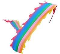 SJHDUNBW EUR Chinese dragon head props with auspicious clouds and rainbow stripsUsed in school performances and cultural events(Colorful,3M)
