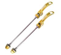 SJHFKDK Bike Quick Release Skewer, 2Pcs Bike Bicycle Wheel Hub Skewers Quick Release Bolt Lever Axle Road Mountain Bike Kit Durable Quick Release Bike Skewers(Gold)
