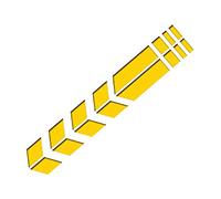 SJHFKDK Bike Stickers, Bike Stickers for Frame 3 Pcs Bicycle Reflective Sticker Motorcycle Frame Front Fork Decal Tape Bike MTB Decor(Golden)