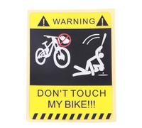 SJHFKDK Bike Stickers, Bike Stickers for Frame 3 Pcs Don't Touch My Bike Funny Bike Motorcycle Warning Stickers Waterproof Reflective Bumper Sticker Decorative Cycling Accessories(02)