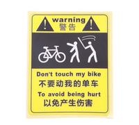 SJHFKDK Bike Stickers, Bike Stickers for Frame 3 Pcs Don't Touch My Bike Funny Bike Motorcycle Warning Stickers Waterproof Reflective Bumper Sticker Decorative Cycling Accessories(01)