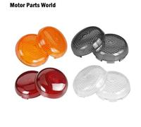 SJHFKDK Motorcycle Indicators, Led Indicators Motorcycle Motorcycle 4pcs Turn Signal Indicator Lens Light Cover Fit use Fit use for Touring Street Glide Softail Dyna(Clear)