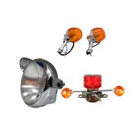 SJHFKDK Motorcycle Indicators, Led Indicators Motorcycle Motorcycle Tail Lamp Fit use for Honda Wuyang Lifan Dayang Dayun CM125 CM250 SDH125 V-MAN 125cc-600cc HeadLight Brake Lights(Kit-A)