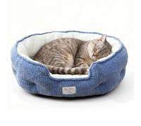SJHPZG Cat Bed for Indoor Cats and Small Dogs, Rectangle Sofa Pet Cuddler Bed Calming Sleeping Dog with Anti-Slip Bottom for Kitten Puppy(Blu,XL)