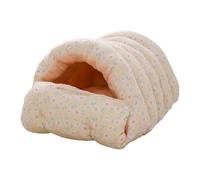 SJHPZG Cat Bed for Indoor Cats, Winter Cozy Plush Sleeping Nest Pet Cave Detachable and Washable for Puppy and Kitten(Gelb,M)