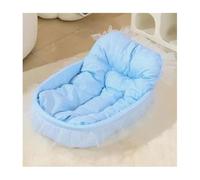 SJHPZG Cute Princess Lace Cat Dog Bed Warm Soft Calming Pet Couch Sleeping Bed for Indoor Cats or Small Dogs(Blu)