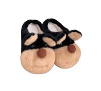 SJHPZG Mujer Cute Dog Fluffy Animal Slippers Women's Cartoon Puppy Plush Home Warm Winter Indoor Slippers Cozy Furry Soft Kawaii Shoes Ladies(6 UK)