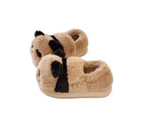 SJHPZG Mujer Cute Panda Plush Animal Slippers for Women Winter Warm & Soft Plush Indoor House Shoes Cozy Fluffy Fuzzy Anti Slip Slippers Ladies(Brown,5 UK)