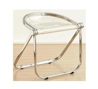 SJHPZG Plastic Dining Chair Modern Armless Kitchen Chair with Metal Frame and Non-Slip Foot Pads Foldable Dining Room Chair, 250kg Capacity