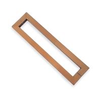 SJHPZG Stainless Steel Brushed Barn Door Handles, Modern Heavy Duty Back to Back Push Pull Door Handle for Barn, Front, Wood, Commercial, Entrance Door(Rose Gold,74cm)