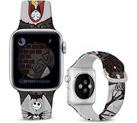 Sjiangqiao - Compatible with Apple Watch Band 40mm 44mm, Cute Soft Silicone Replacement Strap Stylish Design, 38mm/40mm/41mm/42mm(Series10), Silicone, No Gemstone