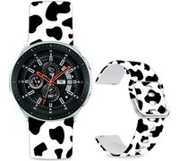 Sjiangqiao Pattern Printed Bands Compatible with Samsung Galaxy Watch 7/FE/6/5/4 40mm 44mm/Galaxy Watch 6 Classic 47mm 43mm,20mm Soft Silicone Strap Wristband for Men Women. (Cow)