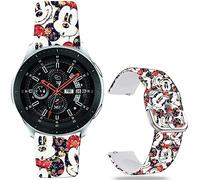 Sjiangqiao Pattern Printed Bands Compatible with Samsung Galaxy Watch 7/FE/6/5/4 40mm 44mm/Galaxy Watch 6 Classic 47mm 43mm,20mm Soft Silicone Strap Wristband for Men Women. (Cute Mouse)