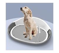 SJJALAKAJA Detachable Pet Dogs Potty Portable Dog Urinal Higher Fence Splash Proof with Urine Guide Post Easy to Clean for Small and Medium Dogs Dog Training Tray(Grey)
