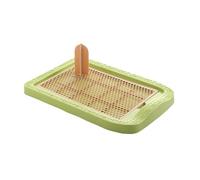 SJJALAKAJA Dogs Toilet Non-slip Bottom Portable Pet Potty Reinforced Partition Design Toilet Seat with Guide Post Heightened Feet(Green,67x48x5.5cm)