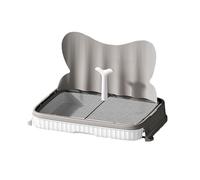 SJJALAKAJA Drawer Double Dogs Potty Detachable Design Easy to Clean Portable Dog Litter Pan Poop Raised Back Panel + Urine Guide Column Pet Urinal(Grey)