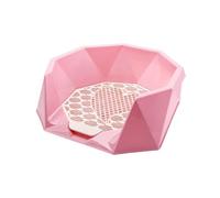 SJJALAKAJA Pet Training Dog Toilet Plastic Fence Dog Potty Not Easy to Splash Removable Design Non-slip Feet at the Bottom Large Space Dog Urine Potty Potty Fixed Point Toileting(Pink,17.7x16.3x6.7)
