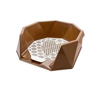 SJJALAKAJA Pet Training Dog Toilet Plastic Fence Dog Potty Not Easy to Splash Removable Design Non-slip Feet at the Bottom Large Space Dog Urine Potty Potty Fixed Point Toileting(Brown,22x20.1x6.9)