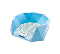 SJJALAKAJA Pet Training Dog Toilet Plastic Fence Dog Potty Not Easy to Splash Removable Design Non-slip Feet at the Bottom Large Space Dog Urine Potty Potty Fixed Point Toileting(Blue,17.7x16.3x6.7)