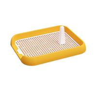 SJJALAKAJA Portable Pet Dogs Potty Flat Training Dog Toilet Removable Design Guide Post for Spotting Toilet Easy to Clean Suitable for Small Dogs Indoor and Outdoor Use(Yellow)